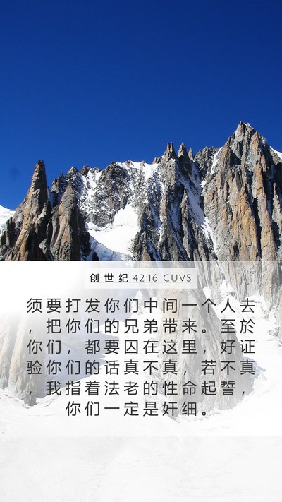 创 世 纪 42:16 CUVS Bible Verse Image