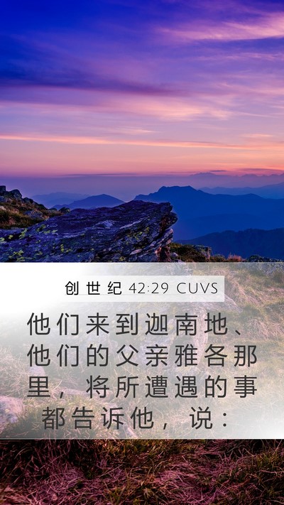 创 世 纪 42:29 CUVS Bible Verse Image