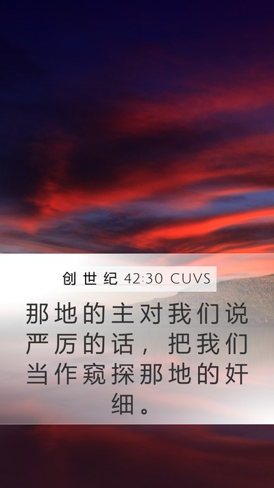 创 世 纪 42:30 CUVS Bible Verse Image