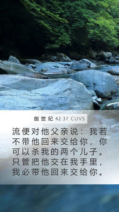 创 世 纪 42:37 CUVS Bible Verse Image