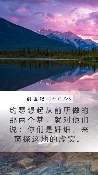 创 世 纪 42:9 CUVS Bible Verse Image