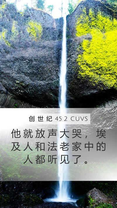 创 世 纪 45:2 CUVS Bible Verse Image