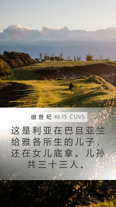 创 世 纪 46:15 CUVS Bible Verse Image