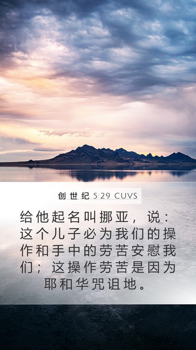 创 世 纪 5:29 CUVS Bible Verse Image