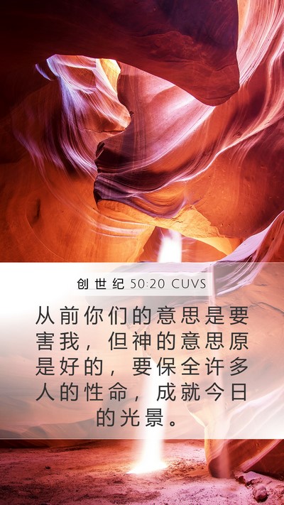 创 世 纪 50:20 CUVS Bible Verse Image