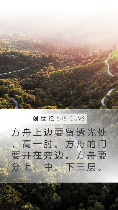 创 世 纪 6:16 CUVS Bible Verse Image