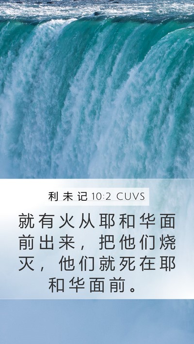 利 未 记 10:2 CUVS Bible Verse Image