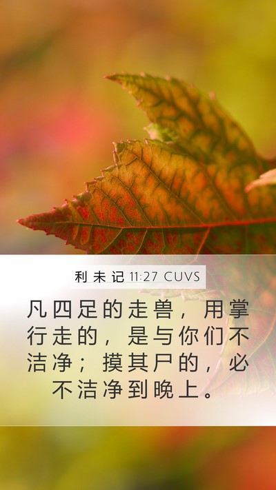 利 未 记 11:27 CUVS Bible Verse Image