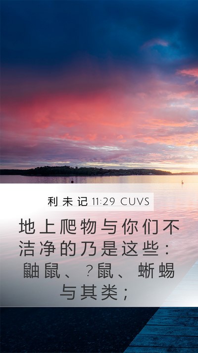 利 未 记 11:29 CUVS Bible Verse Image