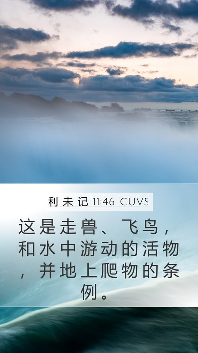 利 未 记 11:46 CUVS Bible Verse Image