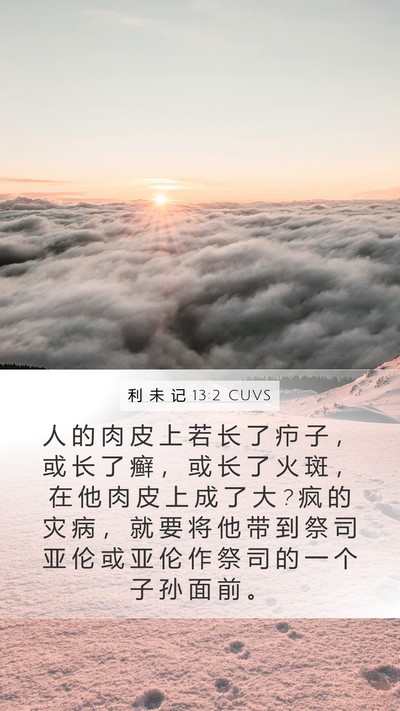 利 未 记 13:2 CUVS Bible Verse Image