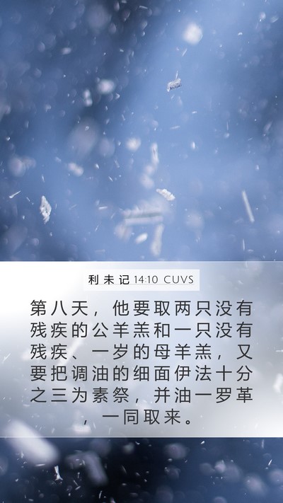 利 未 记 14:10 CUVS Bible Verse Image