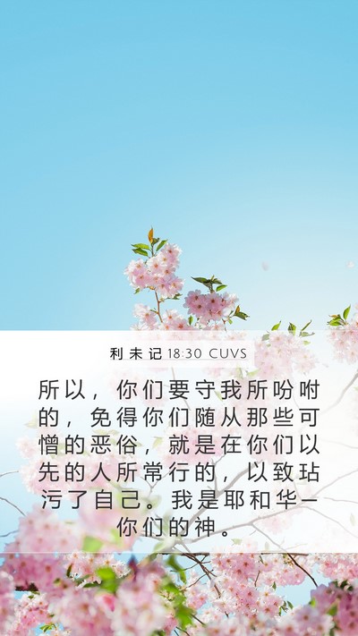 利 未 记 18:30 CUVS Bible Verse Image