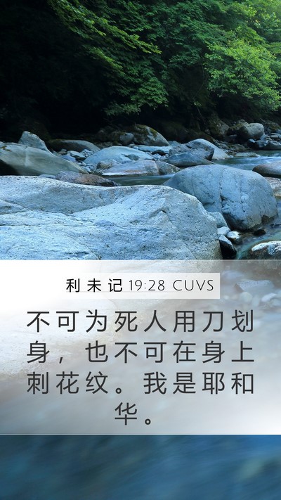 利 未 记 19:28 CUVS Bible Verse Image