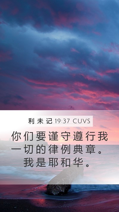 利 未 记 19:37 CUVS Bible Verse Image
