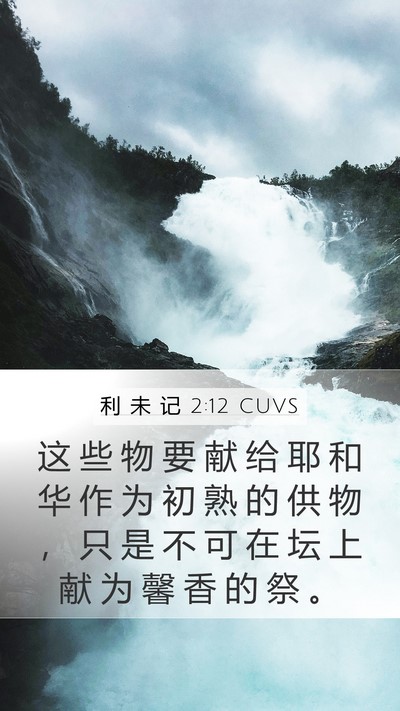 利 未 记 2:12 CUVS Mobile Phone Wallpaper - 这 些 物 要 献 给 耶 和 华 作 为 初 - Mobile Bible Verse Wallpaper