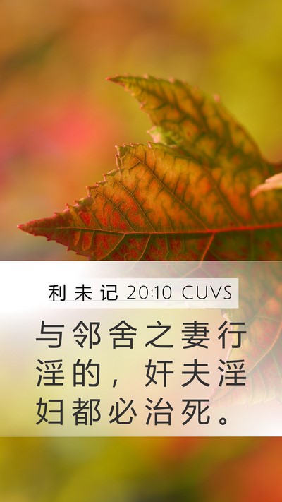 利 未 记 20:10 CUVS Bible Verse Image