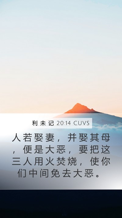利 未 记 20:14 CUVS Bible Verse Image