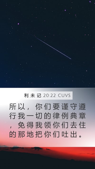 利 未 记 20:22 CUVS Bible Verse Image
