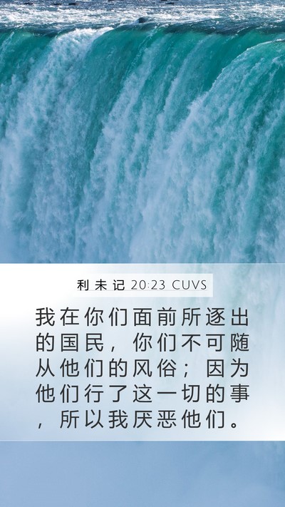 利 未 记 20:23 CUVS Bible Verse Image