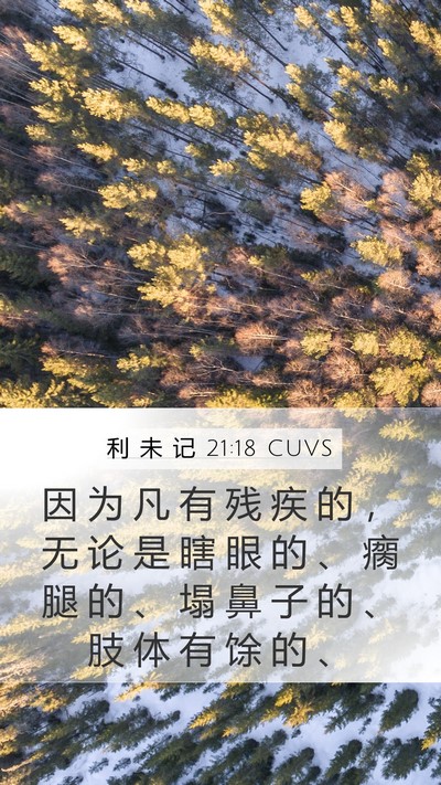 利 未 记 21:18 CUVS Bible Verse Image