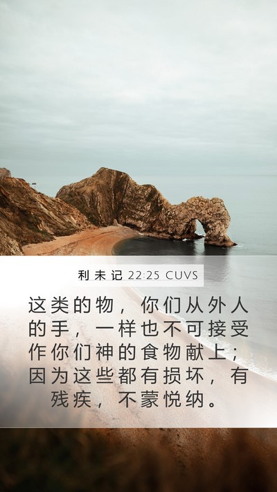 利 未 记 22:25 CUVS Bible Verse Image