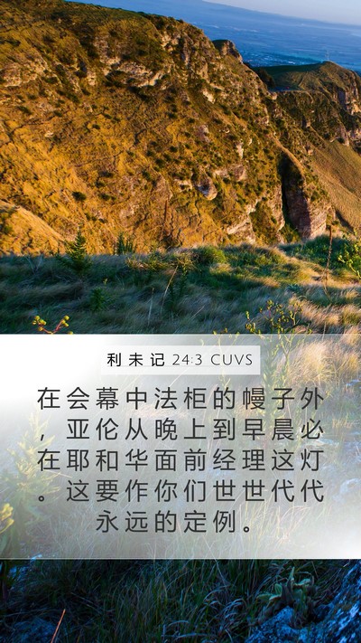 利 未 记 24:3 CUVS Bible Verse Image