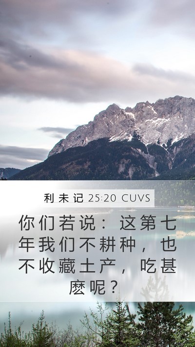 利 未 记 25:20 CUVS Bible Verse Image