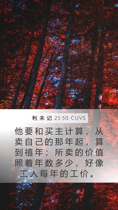 利 未 记 25:50 CUVS Bible Verse Image