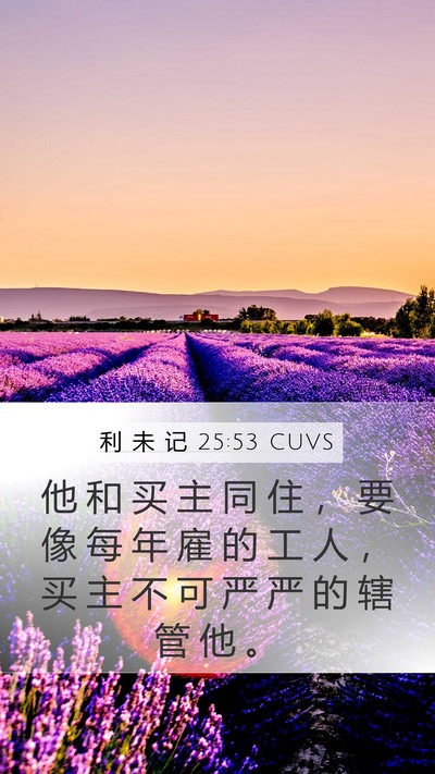 利 未 记 25:53 CUVS Bible Verse Image