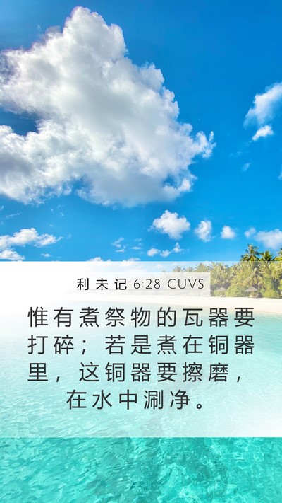 利 未 记 6:28 CUVS Bible Verse Image
