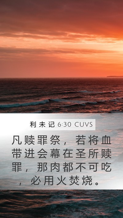 利 未 记 6:30 CUVS Bible Verse Image