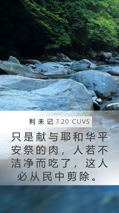 利 未 记 7:20 CUVS Bible Verse Image