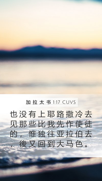 加 拉 太 书 1:17 CUVS Bible Verse Image