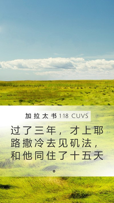 加 拉 太 书 1:18 CUVS Bible Verse Image