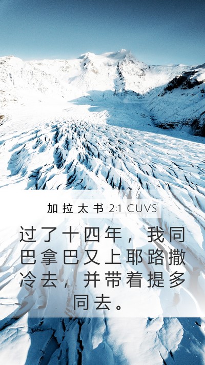 加 拉 太 书 2:1 CUVS Bible Verse Image