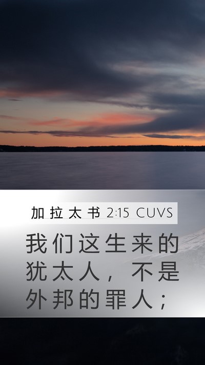 加 拉 太 书 2:15 CUVS Bible Verse Image