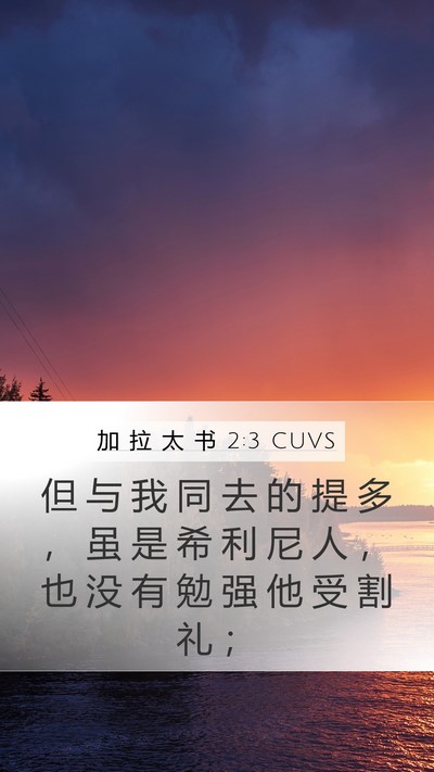 加 拉 太 书 2:3 CUVS Bible Verse Image