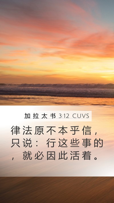 加 拉 太 书 3:12 CUVS Bible Verse Image