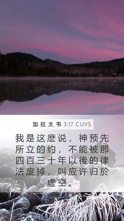 加 拉 太 书 3:17 CUVS Bible Verse Image