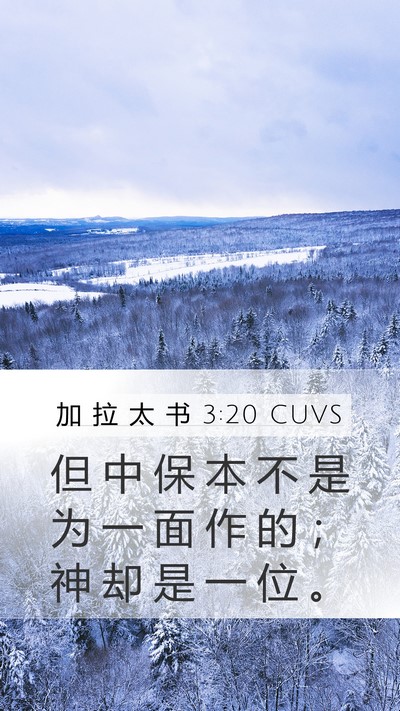 加 拉 太 书 3:20 CUVS Bible Verse Image