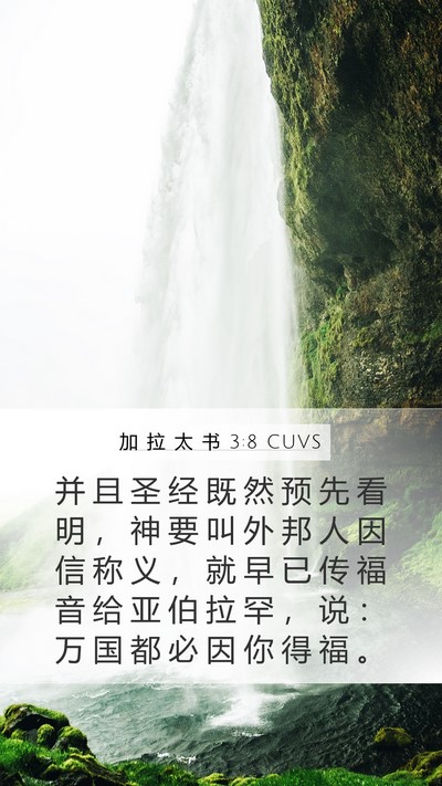 加 拉 太 书 3:8 CUVS Bible Verse Image