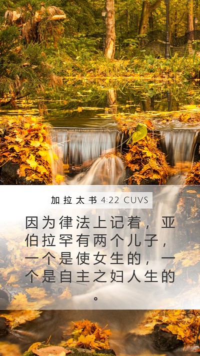 加 拉 太 书 4:22 CUVS Bible Verse Image