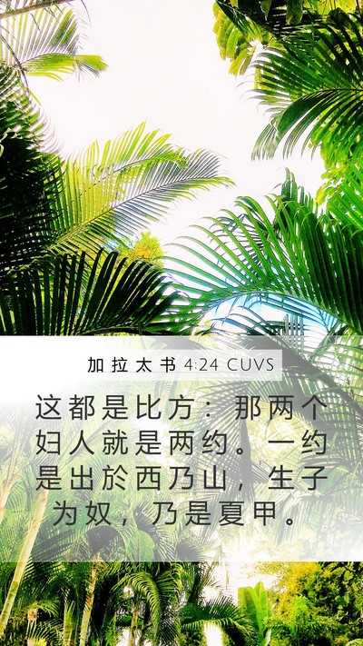 加 拉 太 书 4:24 CUVS Bible Verse Image