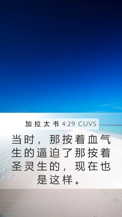 加 拉 太 书 4:29 CUVS Bible Verse Image