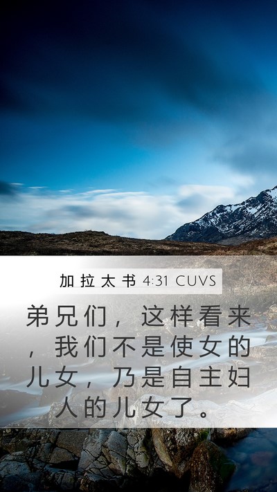加 拉 太 书 4:31 CUVS Bible Verse Image