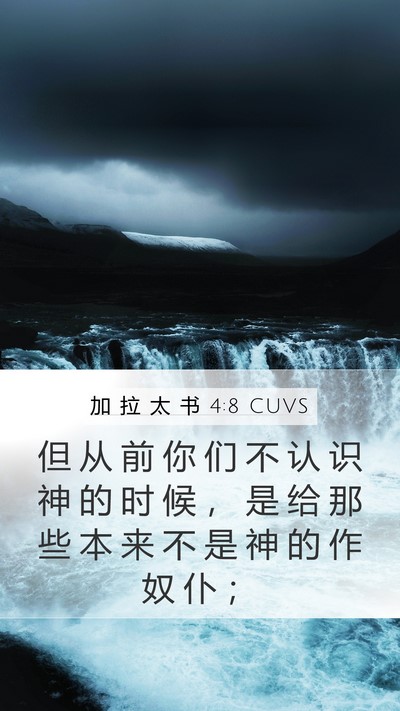 加 拉 太 书 4:8 CUVS Bible Verse Image