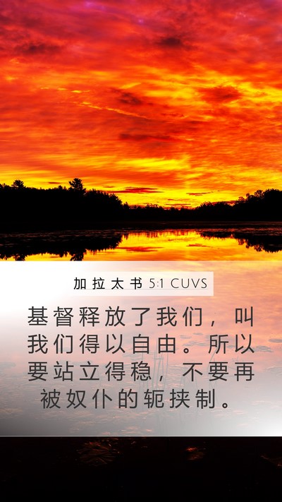 加 拉 太 书 5:1 CUVS Bible Verse Image