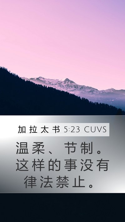 加 拉 太 书 5:23 CUVS Bible Verse Image