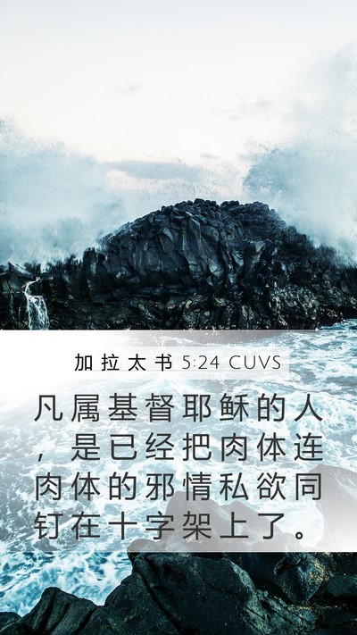 加 拉 太 书 5:24 CUVS Bible Verse Image